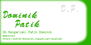 dominik patik business card